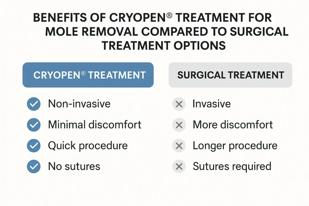 Benefits of professional mole-removal assessment at LA LIPO Thatcham