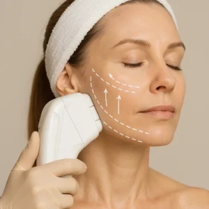 Woman having HI-FU to reduce wrinkles call LA LIPO Thatcham Now!