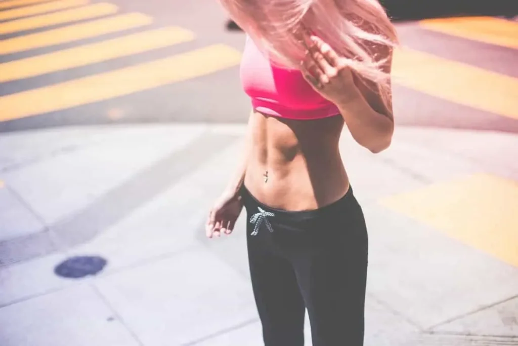 Woman with toned stomach after LA-EMS Body Sculpting Treatment Thatcham