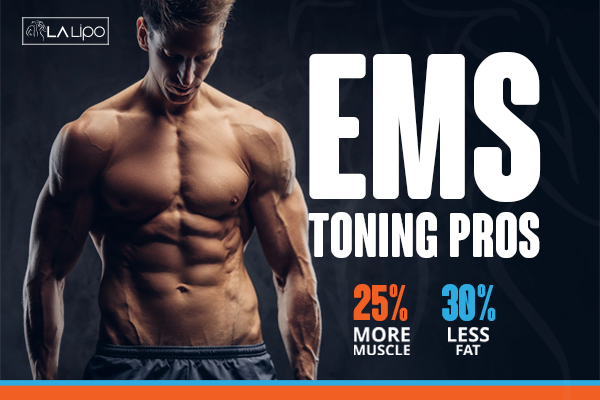 Image of man with sculpted stomach showing the fat loss and muscle gain of LA-EMS Body Sculpting Treatment Thatcham